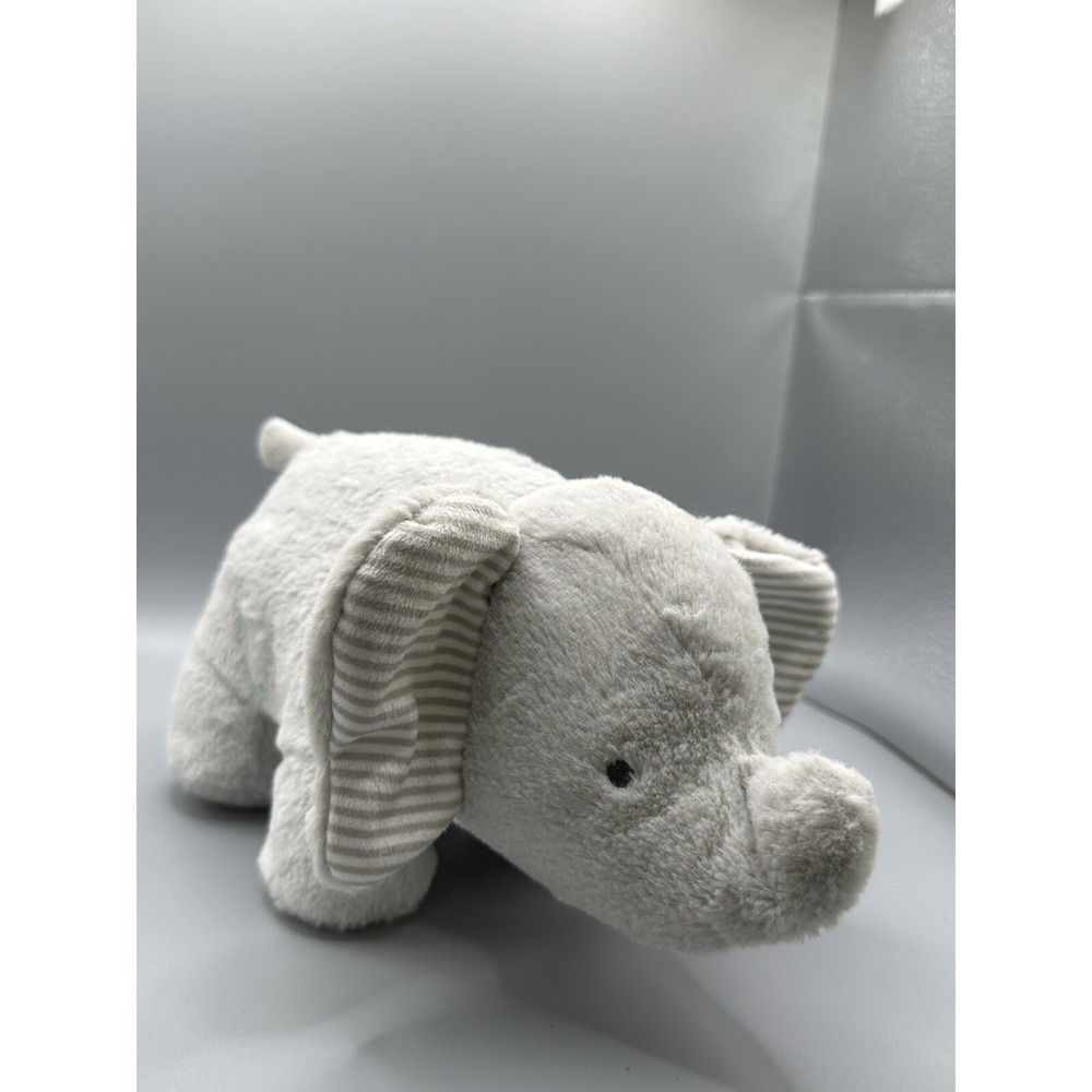 Carter's Elephant Musical Plush Wind Up Gray Stripe 9" Stuffed Animal Grey Works - Picture 6 of 16